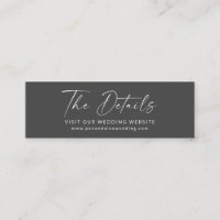 Minimalist Elegant Soft Black Wedding Details
