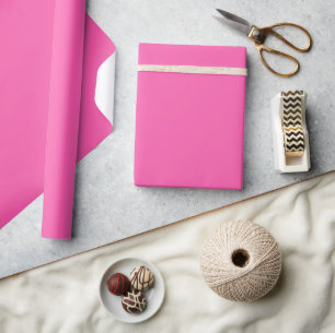 Minimalist Elegant Solid Bubble Gum Pink Plain Wrapping Paper