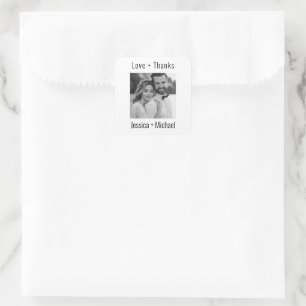 💍 Minimalist Elegant  Square Sticker