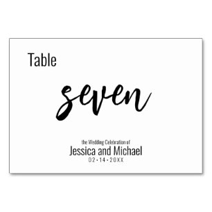 💍 Minimalist Elegant Table Number