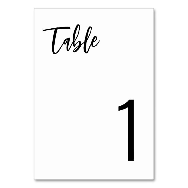 💍 Minimalist Elegant Table Number (Front)