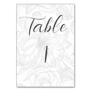 Minimalist, elegant Table number, sitting shart. Table Number