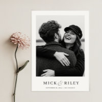 Minimalist Elegant Text and Photo Wedding