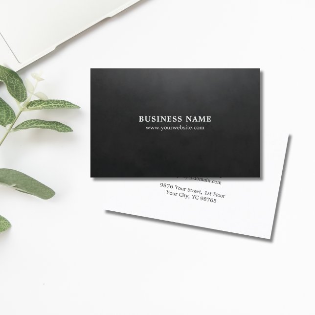 Minimalist Elegant Texture Black Consultant Business Card (Creator Uploaded)