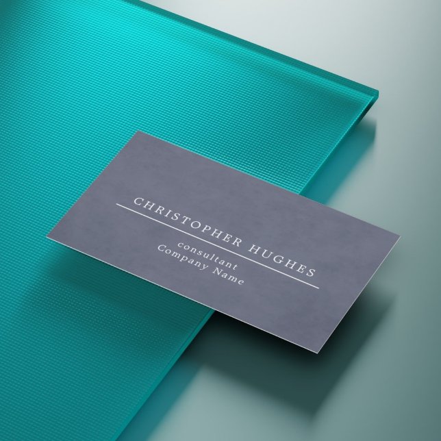 Minimalist Elegant Texture Blue Attorney at law Business Card (Creator Uploaded)