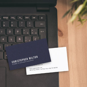 Minimalist Elegant Texture Blue Consultant Business Card