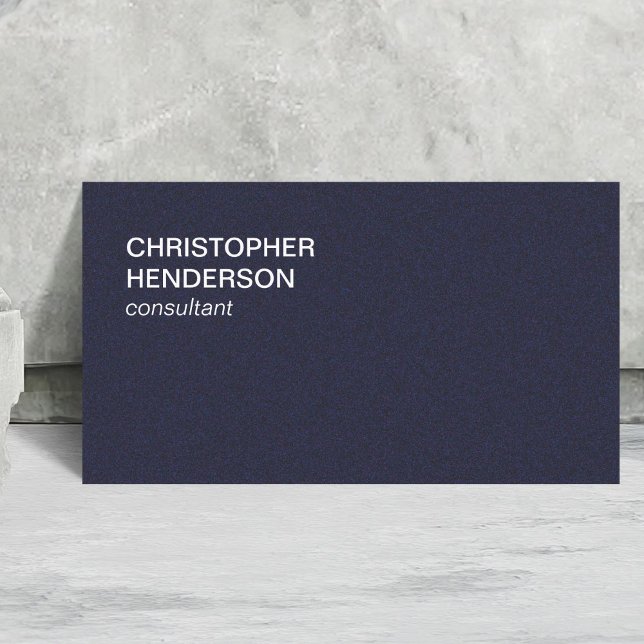 Minimalist Elegant Texture Blue Consultant Business Card (Creator Uploaded)