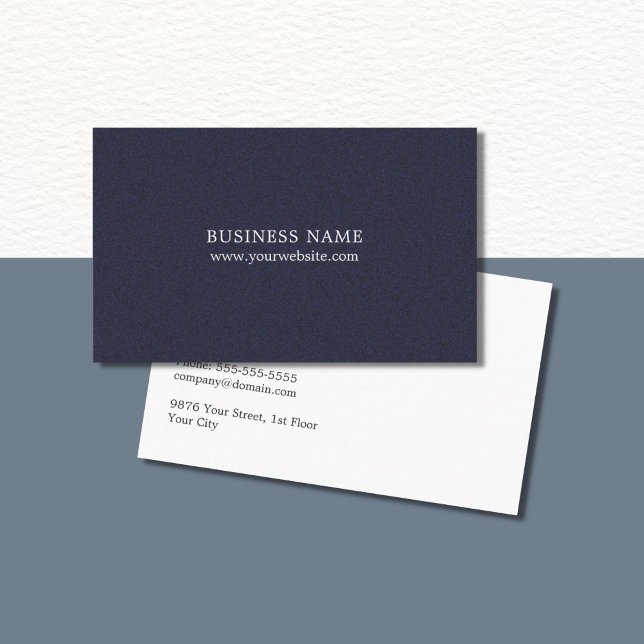 Minimalist Elegant Texture Blue Consultant Business Card (Creator Uploaded)