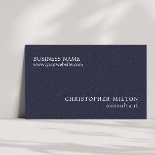 Minimalist Elegant Texture Blue White Consultant Business Card