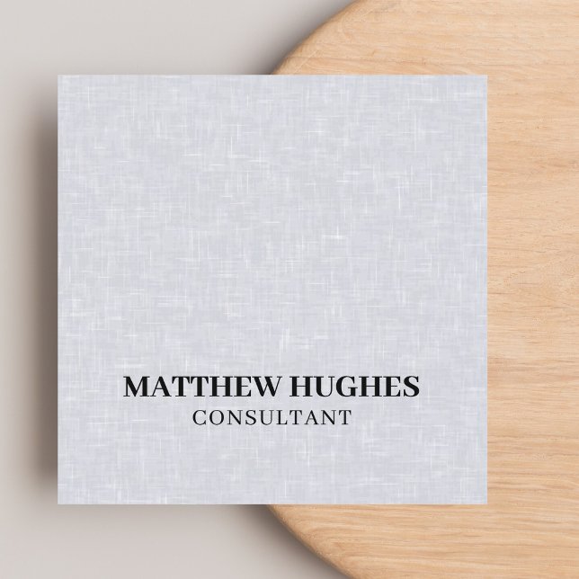 Minimalist Elegant Texture Grey Consultant Square Business Card (Creator Uploaded)