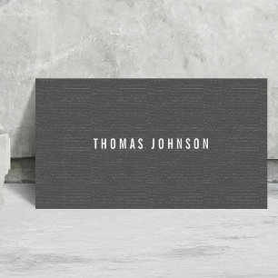 Minimalist  Elegant Texture Grey White Consultant Business Card