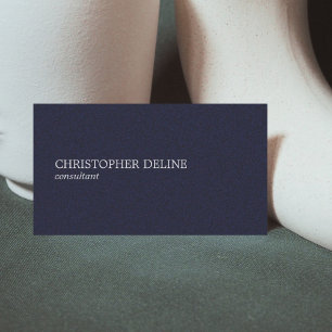 Minimalist Elegant Textured Blue Consultant Business Card