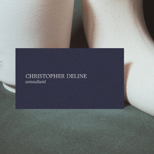 Minimalist Elegant Textured Blue Consultant Business Card
