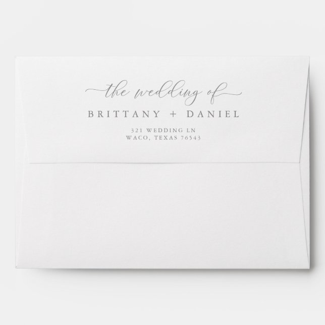 Minimalist Elegant The Wedding Of Invitation Envelope (Back (Top Flap))