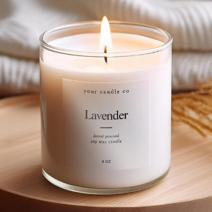 Minimalist Elegant Transparent Candle Label