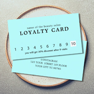 Minimalist Elegant Turquoise Beauty Loyalty