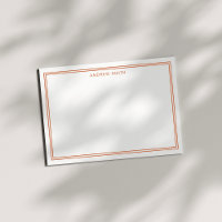 Minimalist Elegant Two Border Burnt Orange