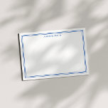 Minimalist Elegant Two Border Navy Blue Card<br><div class="desc">Minimalist Elegant Two Border Navy Blue Note Card perfect for bosses,  consultants,  professionals or businessmen.</div>