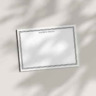 Minimalist Elegant Two Border Professional Black Card