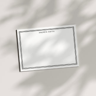 Minimalist Elegant Two Border Professional Black Card