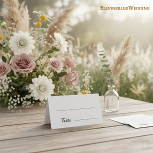 Minimalist Elegant Typography Fill-In Wedding Place Card