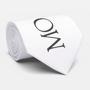 Minimalist Elegant Typography Monogram Wedding Tie
