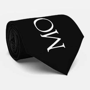 Minimalist Elegant Typography Monogram Wedding Tie
