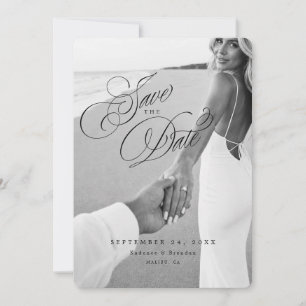Minimalist Elegant Typography Photo Save The Date
