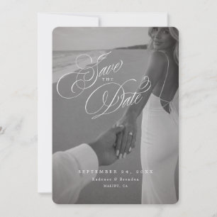 Minimalist Elegant Typography Photo Save The Date