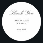 Minimalist Elegant Wedding Envelope Sticker<br><div class="desc">Add a personalised and elegant touch to your wedding stationery with these minimalist wedding envelope stickers. Perfect for sealing envelopes, favour bags, thank-you notes, or gift packaging, these custom round stickers feature a clean, modern design with monogram or initials. Ideal for weddings, bridal showers, save the dates, and engagement parties,...</div>