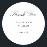 Minimalist Elegant Wedding Envelope Sticker<br><div class="desc">Add a personalised and elegant touch to your wedding stationery with these minimalist wedding envelope stickers. Perfect for sealing envelopes, favour bags, thank-you notes, or gift packaging, these custom round stickers feature a clean, modern design with monogram or initials. Ideal for weddings, bridal showers, save the dates, and engagement parties,...</div>