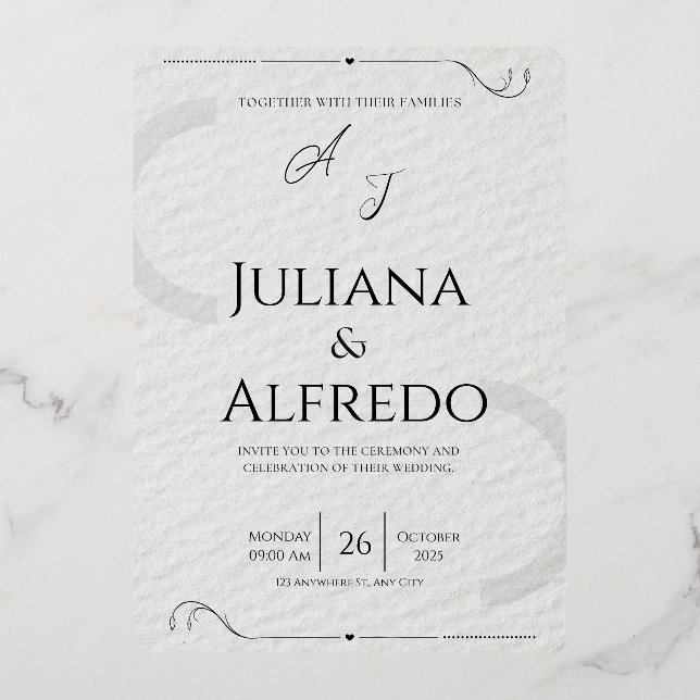 Minimalist Elegant Wedding Invitation (Front)