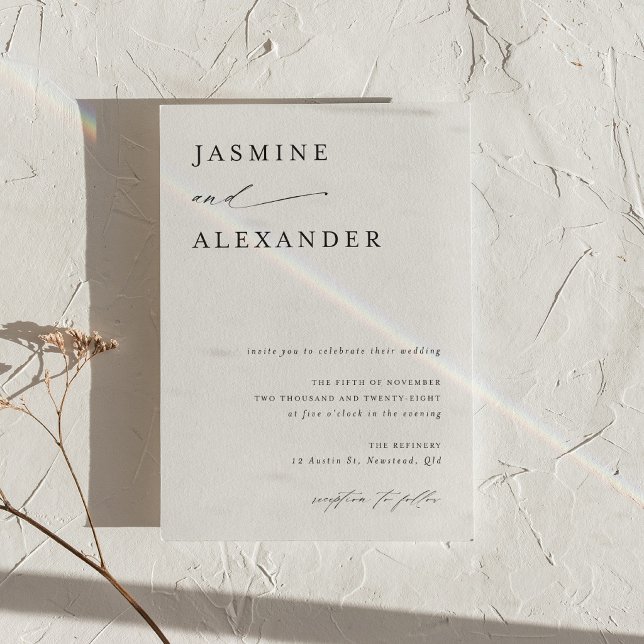 Minimalist Elegant Wedding Invitation Card (Creator Uploaded)