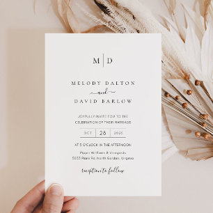 Minimalist Elegant Wedding Invitation Template
