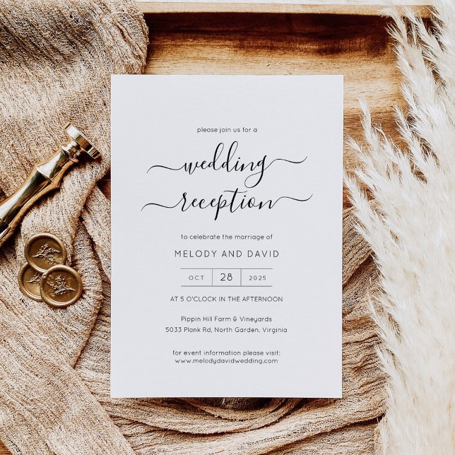 Minimalist Elegant Wedding Invitation Template (Elegand Moderm Wedding Reception Invitation)