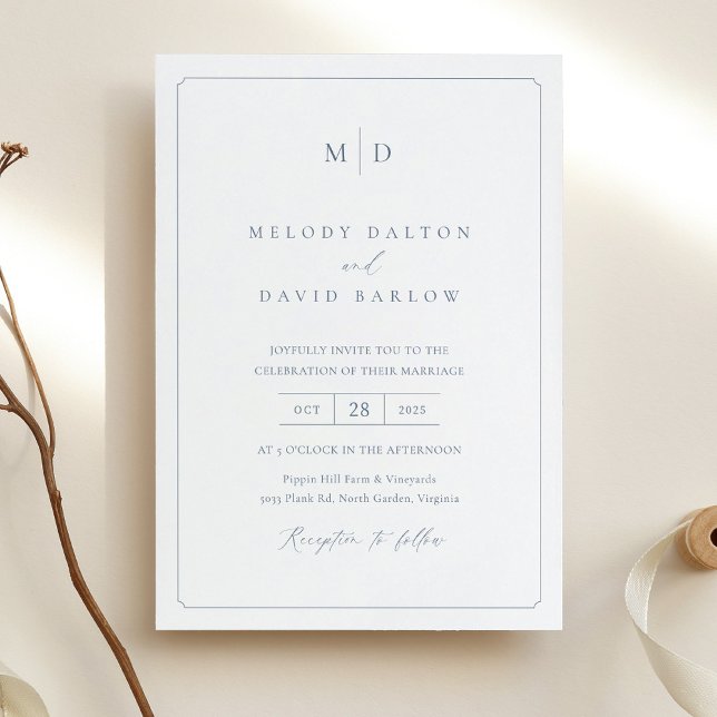 Minimalist Elegant Wedding Invitation Template (Creator Uploaded)