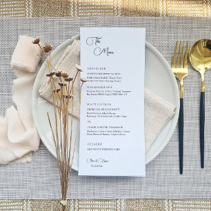 Minimalist Elegant Wedding Menu