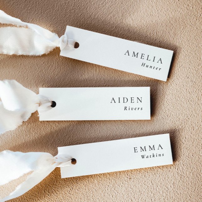 Minimalist Elegant Wedding Name Place Cards (Creator Uploaded)