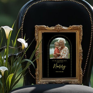 Minimalist Elegant Wedding Photo Tribute Memorial Print