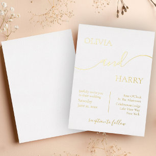 Minimalist Elegant Wedding Real Gold