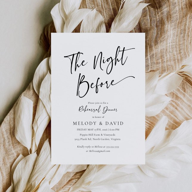 Minimalist Elegant Wedding Rehearsal Dinner Invitation (Creator Uploaded)