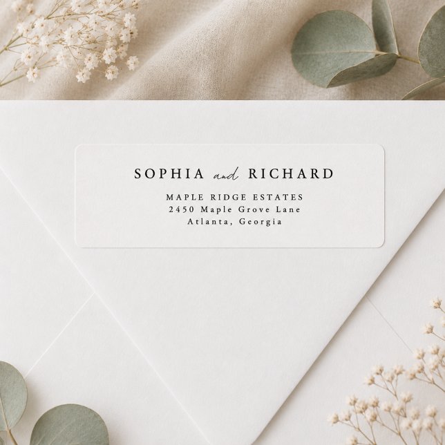 Minimalist Elegant Wedding Return Address  (Creator Uploaded)