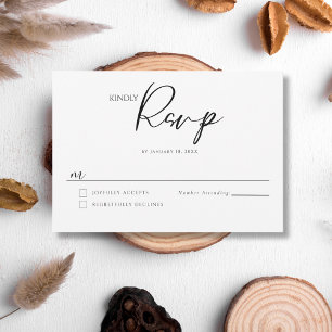 Minimalist Elegant Wedding RSVP Card