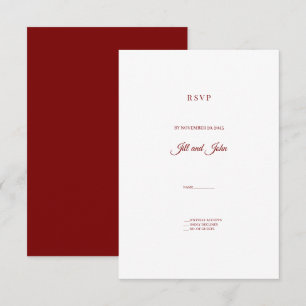 Minimalist Elegant Wedding RSVP Card Template
