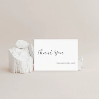 Minimalist Elegant Wedding Thank You Card