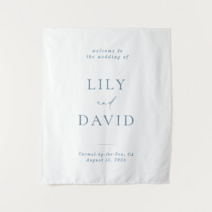 Minimalist Elegant Welcome Wedding  Tapestry