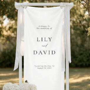 Minimalist Elegant Welcome Wedding Vinyl Banner