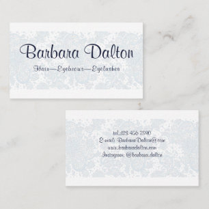 Minimalist Elegant White Lace Colle Business Card