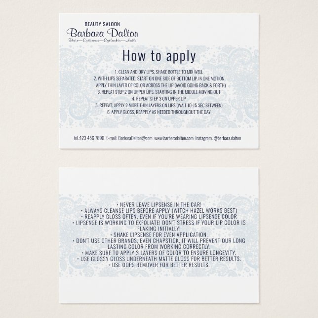 Minimalist Elegant White Lace Collection  (Front & Back)