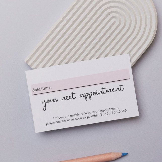 Minimalist Elegant White Rose Beauty  Appointment Card (Creator Uploaded)